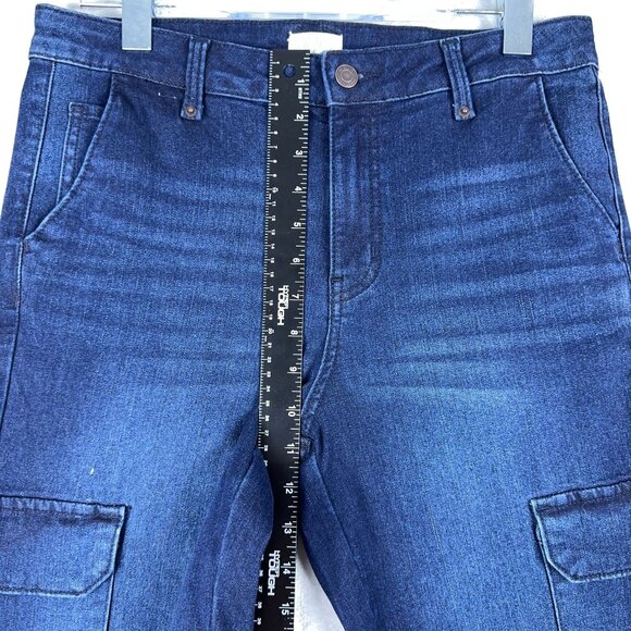 Time and Tru Cargo Flare Jeans TT35100139267D Medium Wash Women's Blue Size 10 - Picture 7 of 10